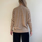 1960s Taupe Knit Mock Neck Sweater (M/L)