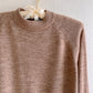 1960s Taupe Knit Mock Neck Sweater (M/L)
