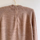 1960s Taupe Knit Mock Neck Sweater (M/L)