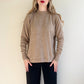 1960s Taupe Knit Mock Neck Sweater (M/L)