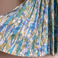 1960s Teal and Sage Abstract Print Dress (M)