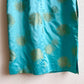 1960s Turquoise Silk Dress With Gold Embroidery (S/M)