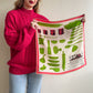 1960s Vera Pink and Green Silk Scarf