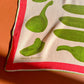 1960s Vera Pink and Green Silk Scarf