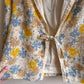 1960s Vera Blue and Yellow Floral Summer Blouse (S/M)