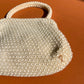 Adorably Retro 1960s White Beaded Handbag