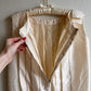 1960s White Pleated Silk Tank Top Blouse (M/L)