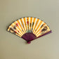 1960s Golden Yellow Silk Folding Fan