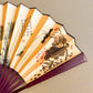 1960s Golden Yellow Silk Folding Fan