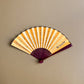 1960s Golden Yellow Silk Folding Fan
