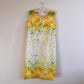 1960s Yellow Floral Print Spring Dress (M)