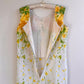 1960s Yellow Floral Print Spring Dress (M)