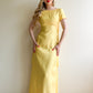 Darling 1960s Lemon Yellow Gown With Bows (XS/S)