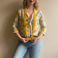 1960s Long Necklace With Yellow Faceted Beads