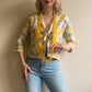 1960s Long Necklace With Yellow Faceted Beads