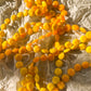 1960s Long Necklace With Yellow Faceted Beads