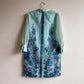 1970s Alfred Shaheen Blue Floral Print Button Dress (S/M)