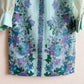 1970s Alfred Shaheen Blue Floral Print Button Dress (S/M)