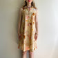 1970s Autumnal Roses Novelty Print Dress (M/L)