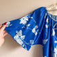 1970s Blue and White Floral Muumuu Dress (L/XL)
