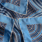 1970s Shades of Blue Pattern Silk Scarf