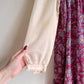 1970s Burgundy Florals Gunne Sax Dress (XXS)