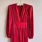 Stunning 1970s Burgundy Gown With Long Sleeves (S/M)