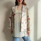 1970s Cream Blazer With Summer Florals (M/L)