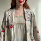 1970s Cream Blazer With Summer Florals (M/L)