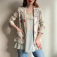 1970s Cream Blazer With Summer Florals (M/L)