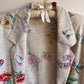 1970s Cream Blazer With Summer Florals (M/L)