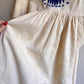 1970s Cream Tunic With Cobalt Blue Embroidery (M/L)