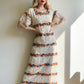 1970s Crochet Summer Dress With Floral Embroidery (S/M)