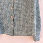 1970s Green and White Pattern Button Down (M)