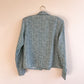 1970s Green and White Pattern Button Down (M)