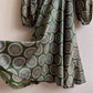 Gorgeous 1970s Forest Green Printed Party Dress (XS)