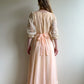 Stunning 1970s Gunne Sax Peach Cotton Gown With Lace (M/L)