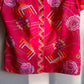 1970s Hot Pink Novelty Print Short Sleeve Blouse (L/XL)