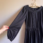 1970s JC Penneys Black Long Sleeve Dress (L)