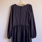 1970s JC Penneys Black Long Sleeve Dress (L)