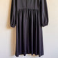 1970s JC Penneys Black Long Sleeve Dress (L)