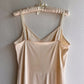 1970s Light Cream Nylon Maxi Slip Dress (M)