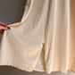 1970s Light Cream Nylon Maxi Slip Dress (M)