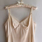 1970s Light Cream Nylon Maxi Slip Dress (M)