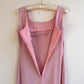 1970s Mauve Maxi Dress With Crochet Bodice (M)