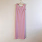 1970s Mauve Maxi Dress With Crochet Bodice (M)