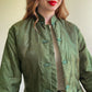 1970s Olive Green Satin Padded Jacket (L/XL)