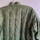 1970s Olive Green Satin Padded Jacket (L/XL)