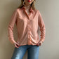 1970s Soft Peach Buttoned Blouse With Tie (M/L)