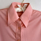 1970s Soft Peach Buttoned Blouse With Tie (M/L)